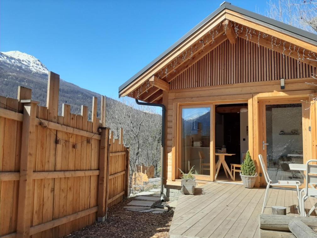 Petit Chalet Neuf Independant 2 Pers "La Cabane De Jean " Briançon Exterior foto